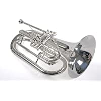 Karl Glaser BB barítono de marcha plateado Bass trompeta Acero Inoxidable válvulas